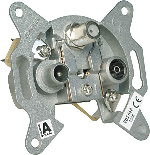 Schwaiger RDS660 011 Breitband Durchgangsdose (SAT-ZF Anschluss, 15 dB)