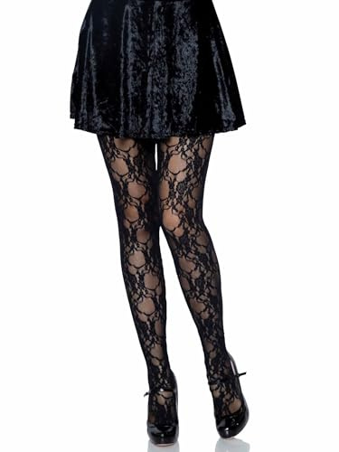 LEG AVENUE Damen Floral Lace Strumpfhose (1er Pack)