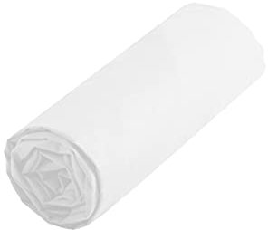 Stof - Drap Housse - Taille 90x190 cm - 100% Coton - Couleur Blanc - Modèle Alicia - Doux et Confortable pour Nid Douillet - Certifié Oeko-TEX