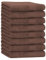 Betz 8 Stück Handtücher Set Größe 50 x 100 cm Handtuch Premium 100% Baumwolle Farbe nuss