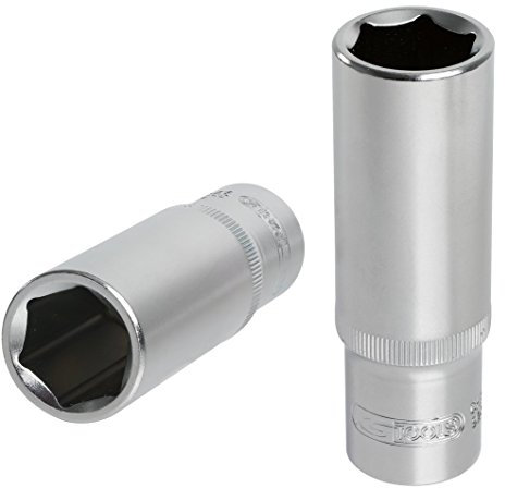 KS Tools 922.1253 - Douille longue 6 pans 1/2'' - 23mm - Gamme ULTIMATE® - En Chrome Vanadium - Finition chromée satinée