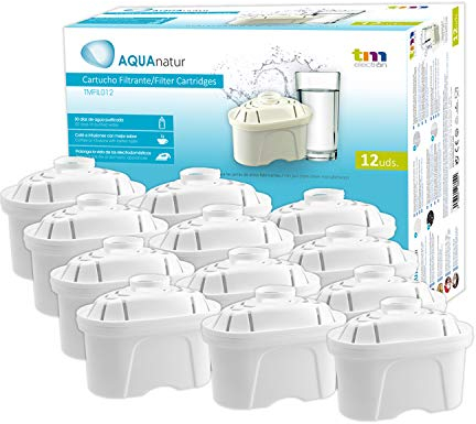 Tm electrón tmfil012, filtros de agua compatibles con las jarras brita maxtra, 12 unidades.