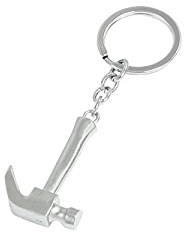 Fat-catz-copy-catz Mini Novelty Work Tools Keyring Novelty Keychain Gift for boys men Spanner, Axe, Hammer (Claw Hammer Keyring)