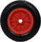 KetoPlastics RED PU 14 Puncture Proof Solid Industrial Wheelbarrow Wheel Tyre 3.50-8 COMPLETE WHEEL