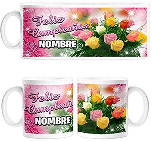 Diver Tazas Taza Feliz cumpleaños Personalizable con Nombre - Cerámica