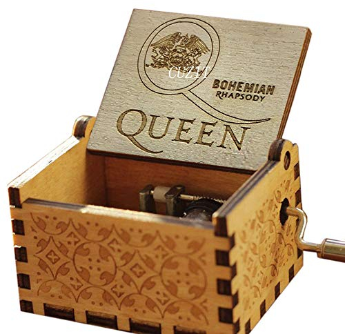 Cuzit Queen Musikbox, Greatest Hits Queen Bohemian Rhapsody, Handkurbel hölzerne Spieluhr, Kinder, Freunde
