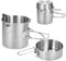 Lixada Camping Cooking Kettle 1L Stainless Steel Cookware Pot with Foldable Handle for Outdoor Camping Backpacking Picnic Hiking