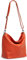 Caspar Klassisch Elegante Leder Handtasche Damen Tasche mit verstellbarem Schultergurt - PREMIUM LINE - Modell No.803 - Made in Italy, Farbe:rost (orange), Accessoires:One Size