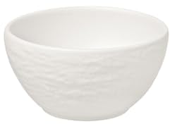Villeroy & Boch Manufacture Rock blanc Dipschälchen, elegante Schale für Fingerfood und Dips aus Premium Porzellan, spülmaschinengeeignet, weiß