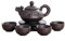 Hotaden 1set Tetera de cerámica de Arcilla púrpura Establece Juego de té 1 Tetera y 4 Tazas Hechas a Mano Zisha Conjunto