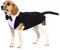 Hund Hochzeit Anzug, Smoking-Kostüme Formelle Party-Outfits Shirt Hund Kleidung Tuxedo Hundefliege Hochzeit mit Abnehmbarem Schleife Bandana für Kleine, Mittlere und Große Hunde(Schwarz, L)