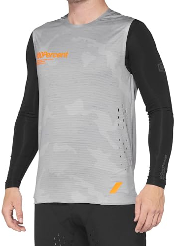 100% MTB WEAR Unisex R-CORE Concept Jersey Trikot, Grau, Tarnfarbe (grau), S