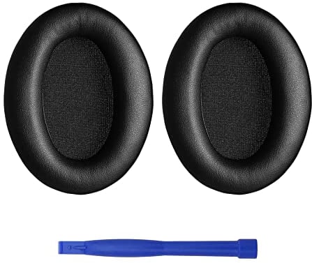 Ersatz-Ohrpolster für Sony WH-1000XM3 Kopfhörer, mit Soft-Touch-Leder, geräuschisolierendem Memory-Schaum und zusätzlicher Dicke (Schwarz)
