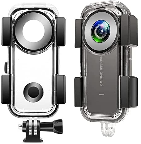 Flycoo wasserdichte Hülle für Insta360 ONE X2 Tauchgehäuse Unterwassergehäuse Schutzhülle für One X2 360 Grad Panorama-Kamera