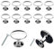 MYA 10Pcs Chrome Door Knobs for Cupboards with 20Pcs of 25mm & 10mm Screws, Polished Chrome Cabinet Knobs, Kitchen Door Knobs with Screw, Drawer knobs, Dresser, Drawer Handles, (30mm, Polished Chrome)