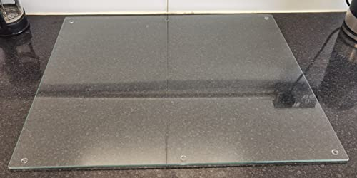 Biznest 52X60 Universal Hob Cover Plates Clear All Types of Cookers Tempered Glass Worktop 5Mm