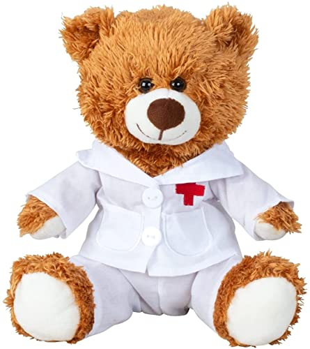 dszapaci Teddybär Klein 21cm Gute Besserung Geschenke Doctor Bär Kuscheltier Glücksbringer für Kinder Schutzengel Stofftier Sorgenfresser Teddy Bear Plüschtier Get Well Soon Gift Krankenhaus Geschenk