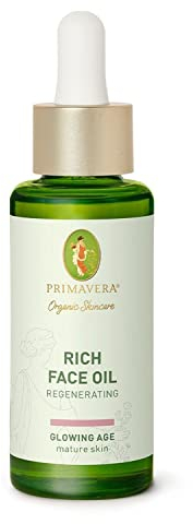 PRIMAVERA Rich Face Oil - Regenerating 30 ml - Naturkosmetik - Leichtes Gesichtsöl für reife, anspruchsvolle Haut - aktiviert die Zellen und festigt die Haut - vegan