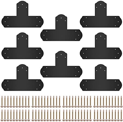 VEVOR 12:12 Giebelplatten Edelstahl Flachverbinder 920x520 mm Holzverbinder Lochplatte 29 Löcher Metallverbinder für Holz Pulverbeschichtet Ideal für Außenprojekte z.B. Pergola & Holzrahmenabdeckung