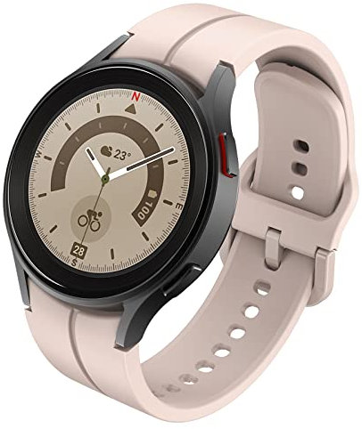 FunBand Cinturino per Samsung Galaxy Watch 5 / Watch 5 Pro/Watch 4 / Watch 4 Classic,20mm Silicone Braccialetto di Ricambio Cinturino Sostitutivo Cinturino per Galaxy Watch 42mm / Watch 3,Rosa