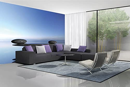 Vlies Fototapete ZEN-STEINEN 375 x 250 cm (inkl. Kleister) - Vlies Tapete, Wandtapete, Wandbilder - Tapete für Wohnzimmer Schlafzimmer, Büro, Küche - Montagefertig