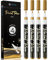 Stylo Metallic Acrylic Paint Pens - Gold (Pack of 4) Permanent Acrylic Markers for Christmas Cards, Glass, Ceramic, Rock Painting, Ideal for Arts and Crafts