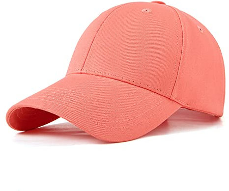 Bakicey Baseball Cap Unisex Sonnenhut Damen Baumwolle Mützen Erwachsenen Hip Hop Baseboard Baseballkappe Herren Kappe (KorallenRosa), 56-59