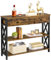 Yaheetech Table Console à 3 Niveaux Table d’entrée en Bois avec 1 Grand Tiroir et 2 Étagères Bout de Canapé Polyvalente Table Console de Salon Cuisine Chambre Couloir Brun Rustique