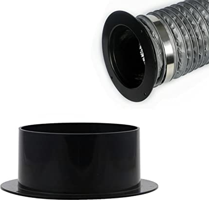 URPIZY Duct Connector Flange ABS Straight Pipe Flange Connector 50mm Ventilation Ducting Exhaust Pipe Connectors for Duct Fan Kitchen Air Vent Exhaust Ventilator Range Hood