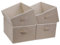 BOMKEE 4 Piece Clothes Collapsible Sorage Bins, Wardrobe Storage Organiser Drawers Fabric Storage Boxes with Handles for Toys, Clothes