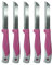 CLEARFEE Solingen Obsmesser Schälmesser Made in Germany aus Edelstahl Gemüsemesser Allzweckmesser Allesschneider sehr scharf (pink-weiß, 5)
