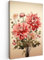 MuchoWow© Bilder Groß 80x120 cm XXL Wohnzimmer Deko Modern Wandbild Foto auf Leinwand Bild Schlafzimmer Room Decor Geschenke Vintage - Blumen - Rot - Beige - Pflanzen