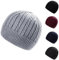 Berretto da Melone in Filato Lavorato a Maglia Autunno e Inverno da Uomo e da Donna Cappello con Flangia in Pile Caldo da Uomo Guanti Nitrile XL (Black, One Size)