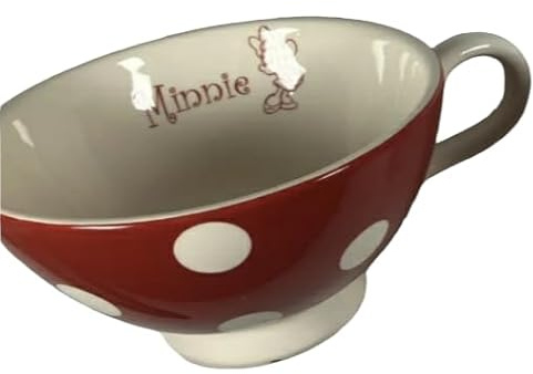 Disneyland Paris Red & White Spot Minnie Mouse Signature Collection Large Teacup
