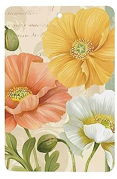 6Pcs Hanging Air Fresheners for Car Diffuser Ornaments Pastel Poppies Refresh Air Fragrant for Girls Women Car Interior Gift Set Funny Car Accessories Decor Lavender