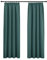 PONY DANCE Verdunkelungsvorhang mit Kräuselband für Schiene 2er Set H 260 x B 140 cm Blickdichte Gardinen Dunkelgrün Wohnzimmer Vorhänge Wärmeisolierend Thermogardine