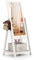 DREAMADE 360° drehbarerer Kinder Standspiegel mit Aufbewahrungsbox, freistehender Ankleidespiegel aus Holz, Kinderspiegel mit Ablage und seitlichen Haken für Kinder ab 3 Jahren für Kinderzimmer