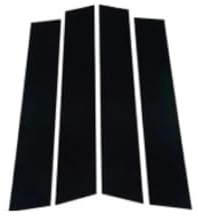 DRYIC Pilier de Fenêtre de Voiture Garniture pour P/eugeot 206 2004-2010 207 2009-2013 Autocollant Noir de Porte de poteaux de Colonne de Garniture de fenêtre de Voiture