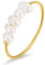 KIM JOHANSON® Edelstahl Damen Ring *Mare* in Gold mit echten Perlen | Perlenring | Wasserfest | Boho Schmuck für Frauen | Süßwasser Perle | Verlobungsring in verschiedenen Größen | Inkl. Schmuckbeutel