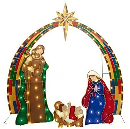 BAYORE Krippen Sets Weihnachten Für Den Innenbereich Weihnachtskrippen Sets Dekorationen Weihnachtskrippe Heilige Familie Krippe Heilige Familie Statue Katholisch Für Den Außenbereich