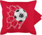 Shirtracer Kissenbezug - Kissen - Fußballgeschenk Torschuss | Fussball Fanartikel Fußballfans Coole Fußball Fan Geschenke - 50 x 50 cm - Rot - fußballkissen Fussballer kuschelkissen fußballer
