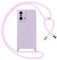 Oelrstfe Handyband für Xiaomi 11T/Xiaomi 11T Pro 5G Hülle mit Band Herz Motiv Handyhülle für zum Umhängen Silikon Stoßfest Ultra Dünn Weich Schutzhülle mit Kordel Necklace Kette Love Muster Case,Lila
