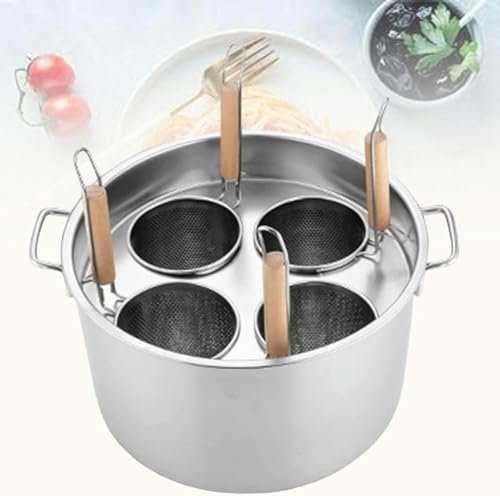 BTURYT Pastal Für Edelstahlnudeln, Set Von Einsätzen Für 3/4/5 Löcher, Multifunktionale Küchenzeile Mit Teiler Und Sieb, Edelstahltopf Für Die Küche