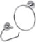 Porte Papier Toilette et Anneau Porte Serviette Lot de 2, Acier Inoxydable Porte-Serviette Salle de Bain & Derouleur Papier Toilette Murale, Accessoires Salle de Bain avec Vis Kit, Chromé - Argenté
