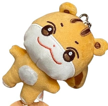 SCISSH ATINY Hongjoong Seonghwa Yunho Yeosang San Mingi Wooyoung Jongho 10 cm Peluche Poupée Porte-clés Sac Pendentif Sac École Sac Décoration (tigre jaune)