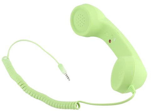 Retro Telefonhörer mit 3,5 mm Handyempfänger, USB Hörer für Mobiltelefone, Lautsprecher und Mikrofon mit Hoher Lautstärke, für Mobilgeräte, Einfache Beantwortung von Anrufen