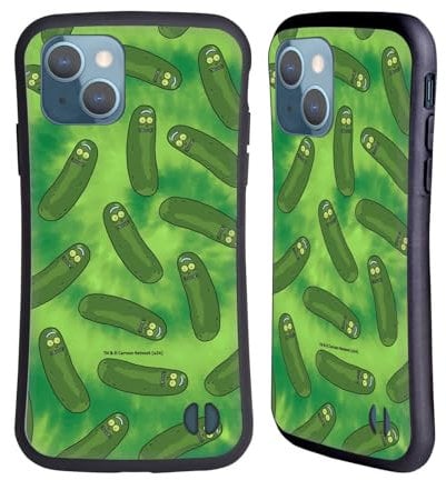 Head Case Designs Officially Licensed Rick And Morty Pickle Rick Pattern Season 3 Graphics Hybrid Case Compatible With Apple iPhone 13