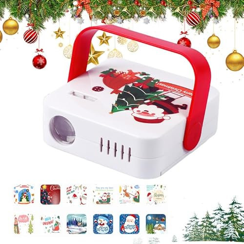 12 Effects Christmas Projector, Snowflake Projector, Xmas Projector Light Outdoor, Christmas Projection Light Outdoor Indoor for Xmas Party Decorations (White)