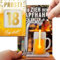 bentino 3D-PopUp Geburtstagskarte zum Bierzapfen, spektakulärer Effekt mit beweglichem Zapfhahn, Karte zum 18. Geburtstag
