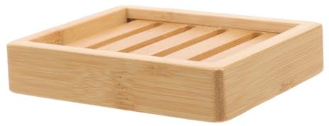 Amosfun Jabonera De Bambú Drenaje 7 Barras, Bandeja Ecológica De Madera Natural, Organizador para Baño y Cocina, Soporte para Jabón Hecho a Mano y Esponjas, Diseño Simple y Funcional
